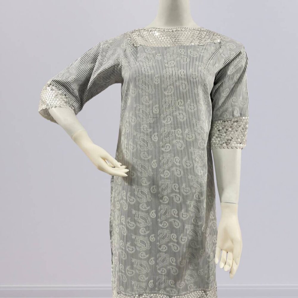 Stylish 2-Piece Printed Lawn Shirt with Trouser & Sitara Lace - Image 2